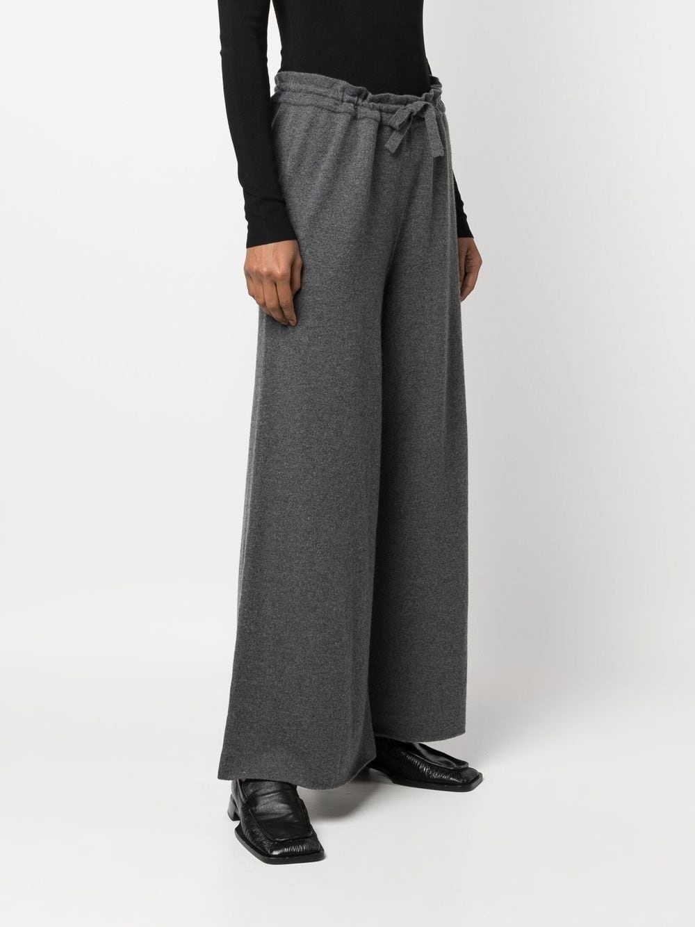 wide-leg knitted trousers - 3