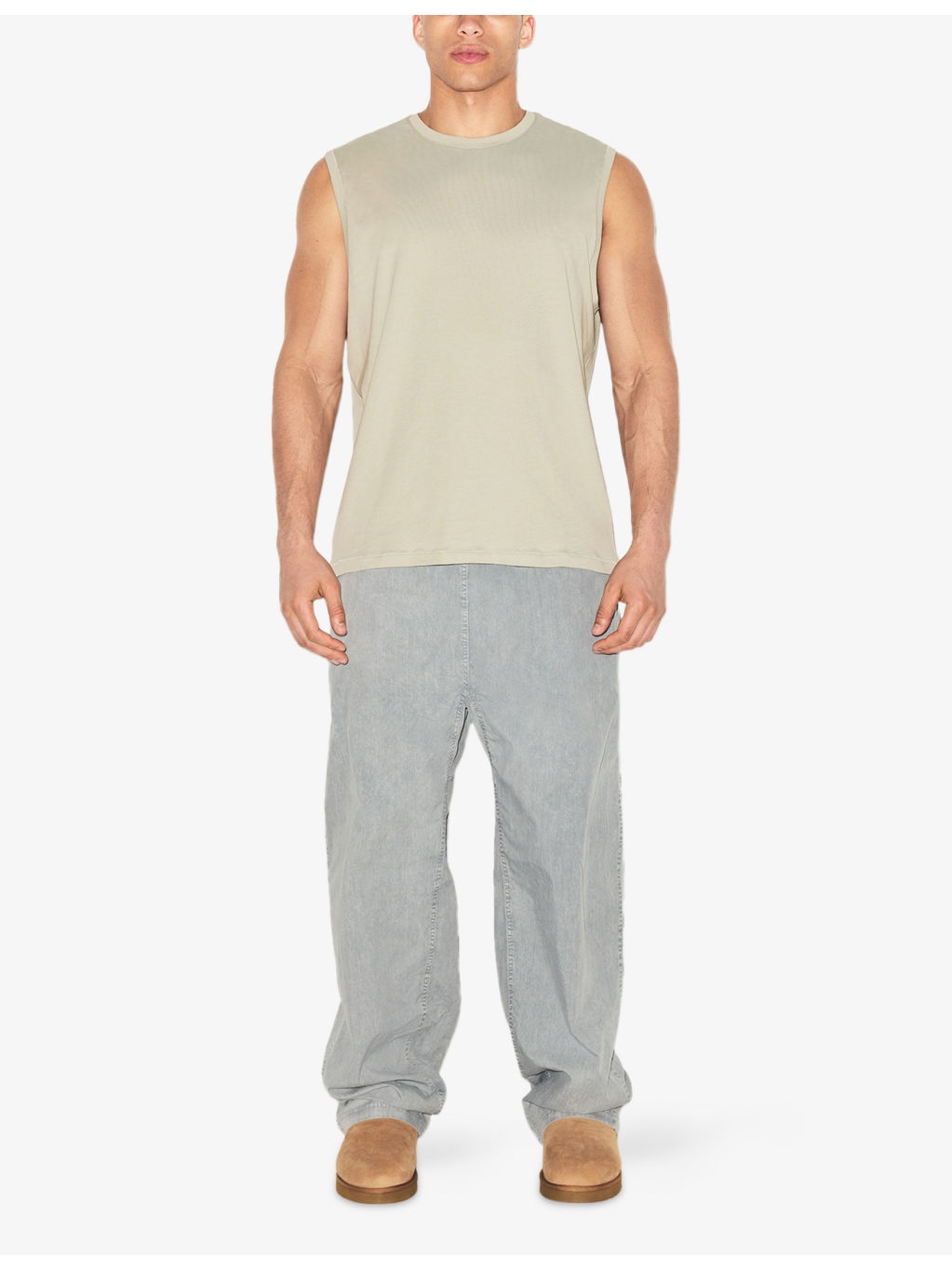 Crewneck Sleeveless Cotton Top - 2