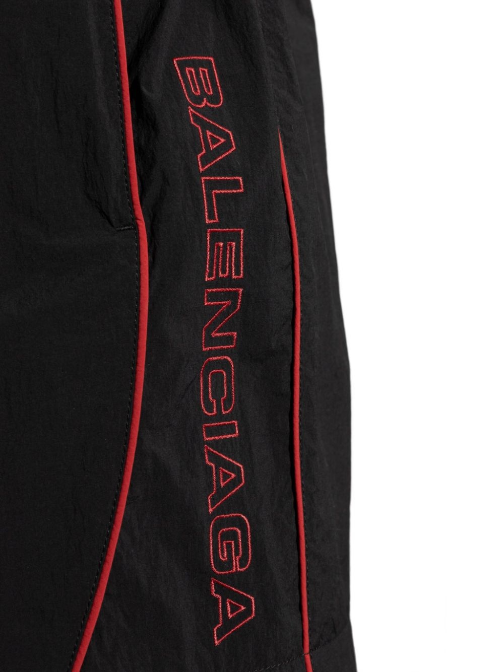 embroidered track shorts - 5
