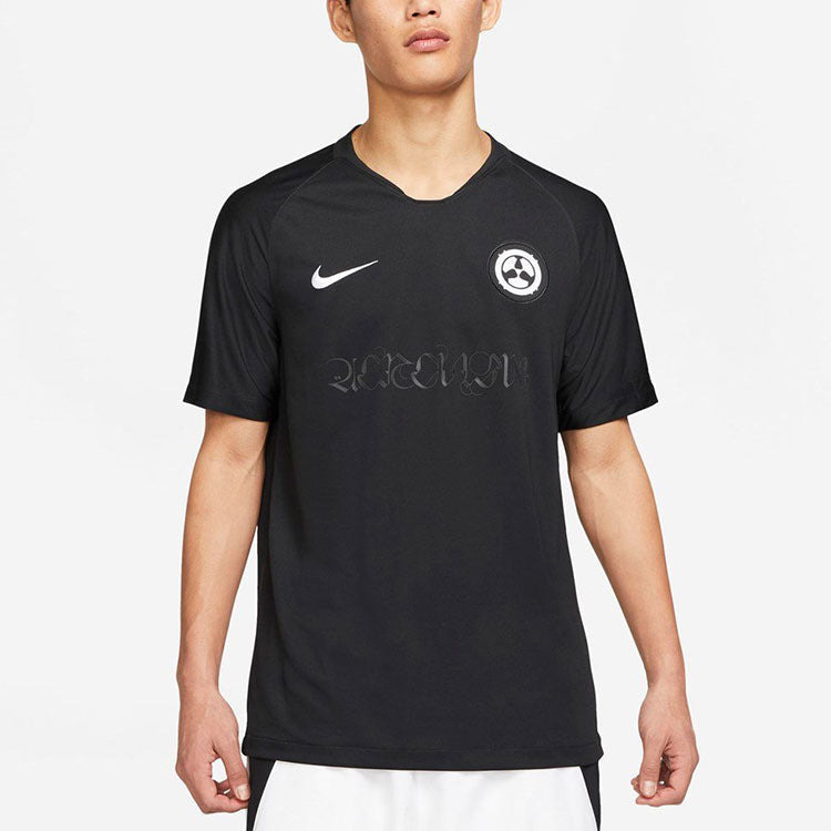 Nike x ACRONYM Crossover Fan Edition Printing Logo V neck Short Sleeve US Edition Black DC8808-010 - 3