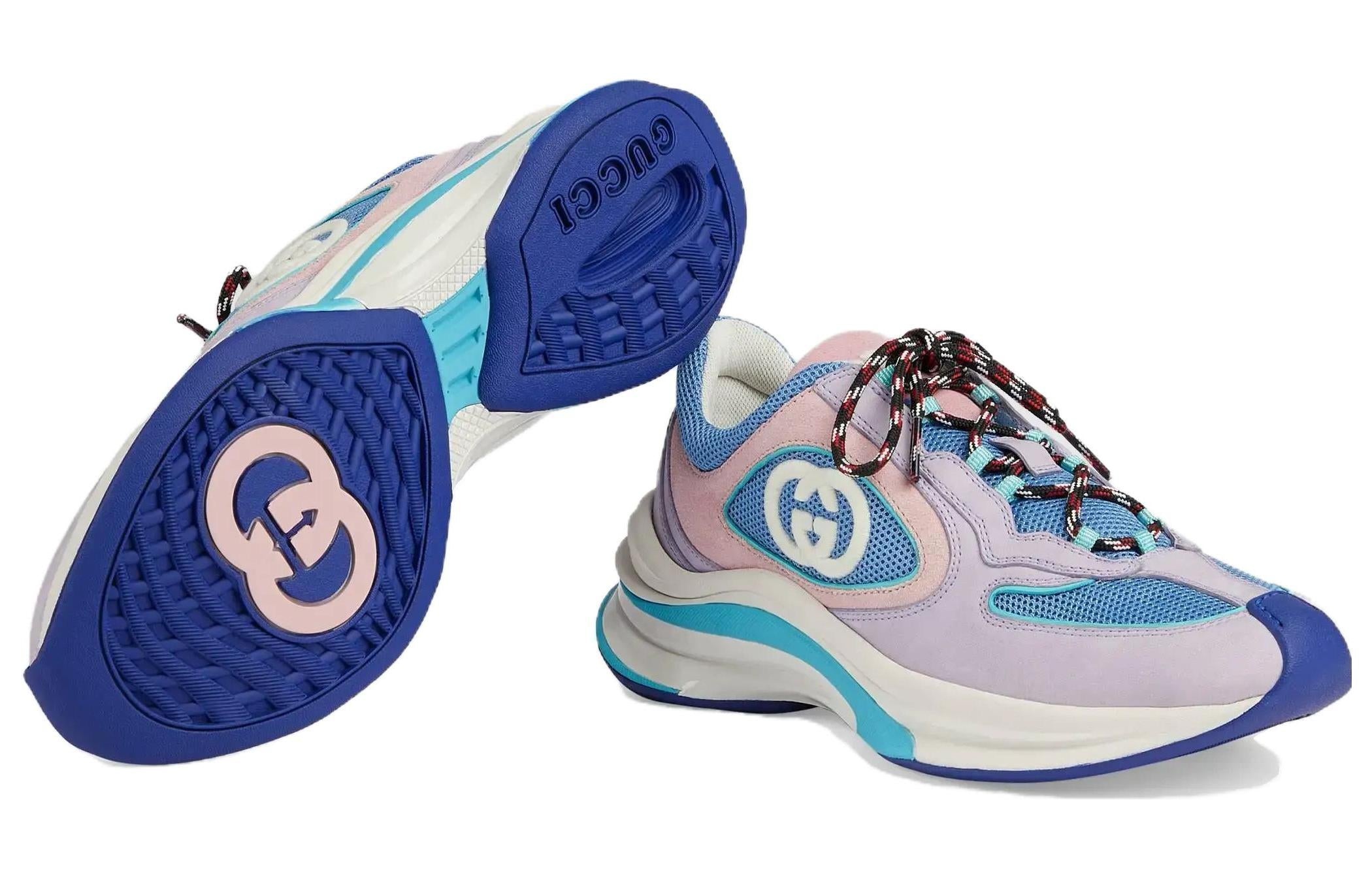 (WMNS) Gucci Run Suede Sneakers 'Pink Blue' 746939-AAB62-5343 - 6