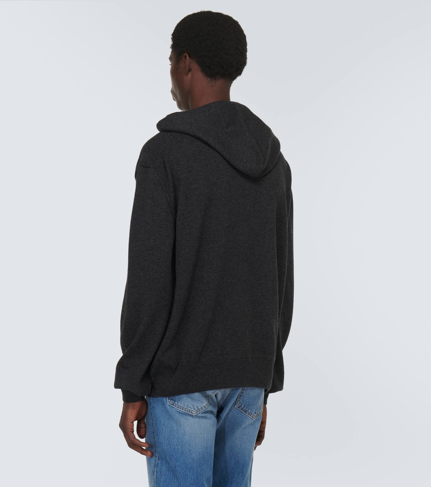 Wool and cashmere hoodie - 4