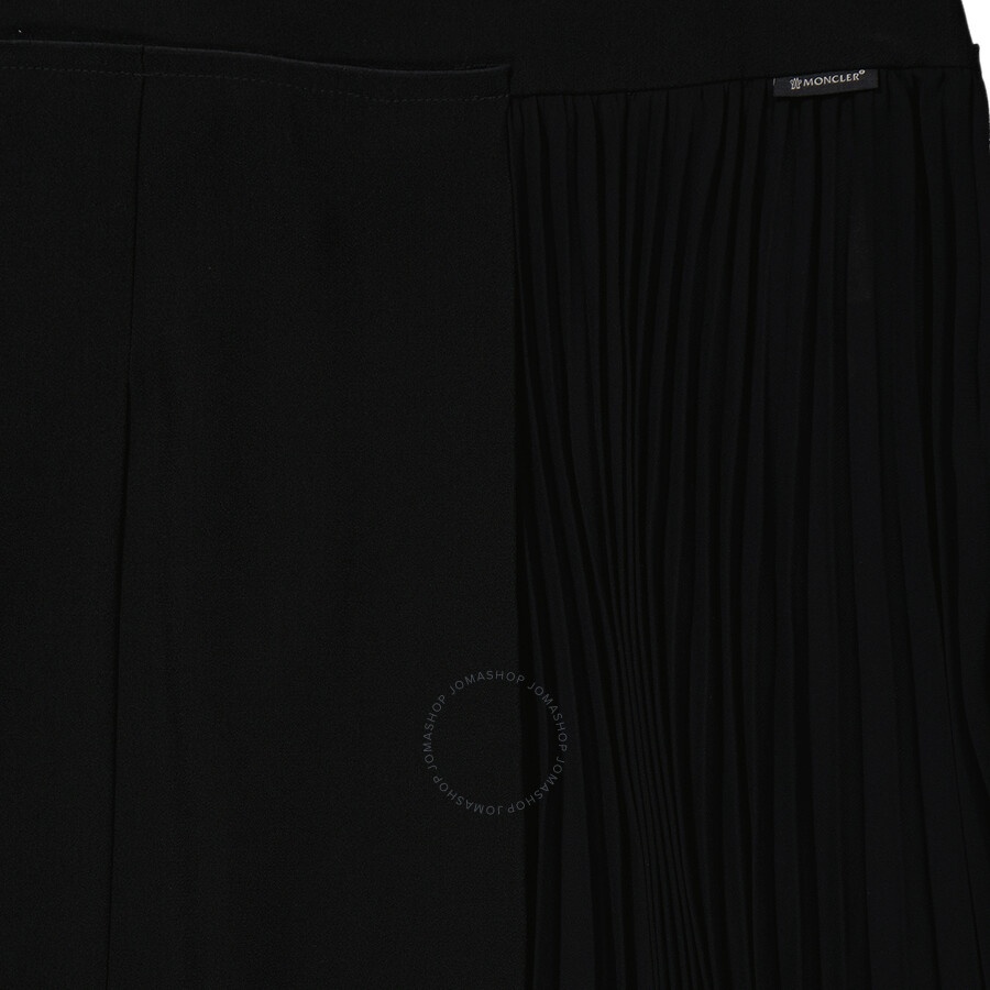 Moncler Ladies Black Asymmetric Pleated Skirt - 2