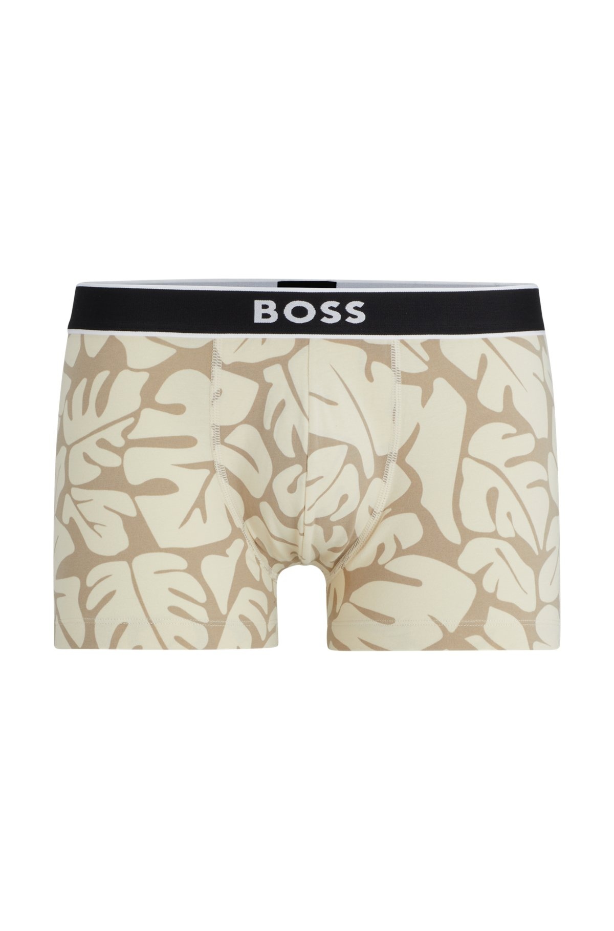 STRETCH-COTTON TRUNKS WITH SEASONAL PRINT AND LOGO WAISTBAND - 1