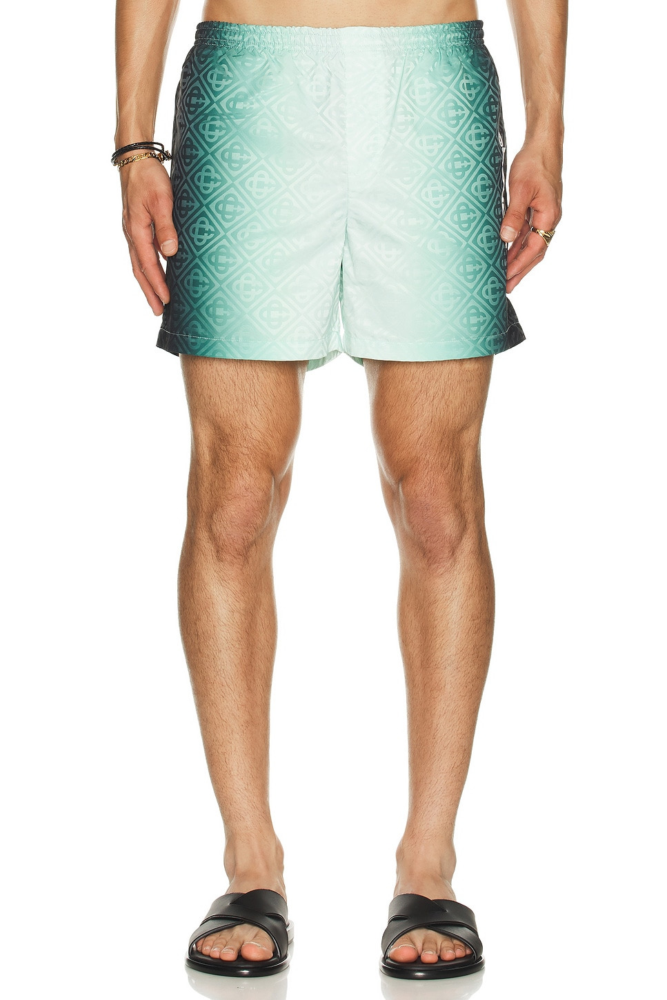 Jacquard Printed Swim Shorts - 4