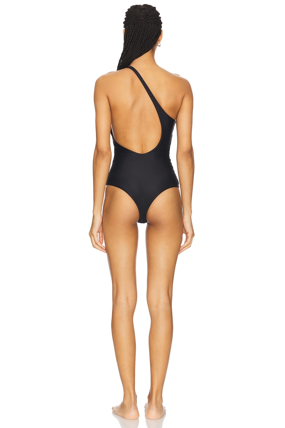 Off Stamp One Shoulder Swimsuit - 3