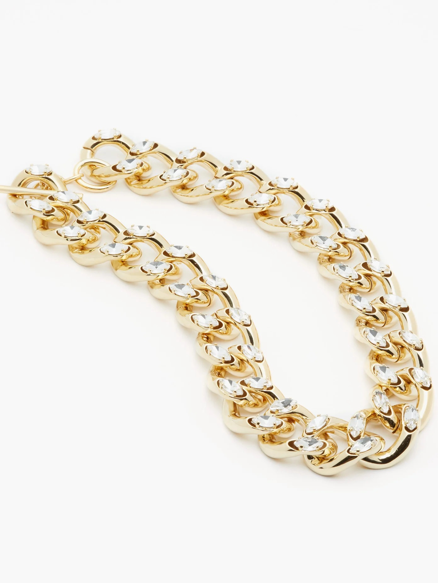 Dondolo crystal & chain choker necklace - 5