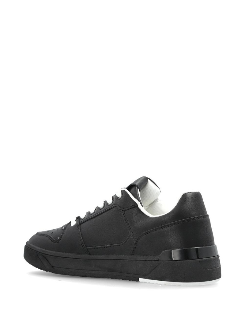 logo-print leather sneakers 4