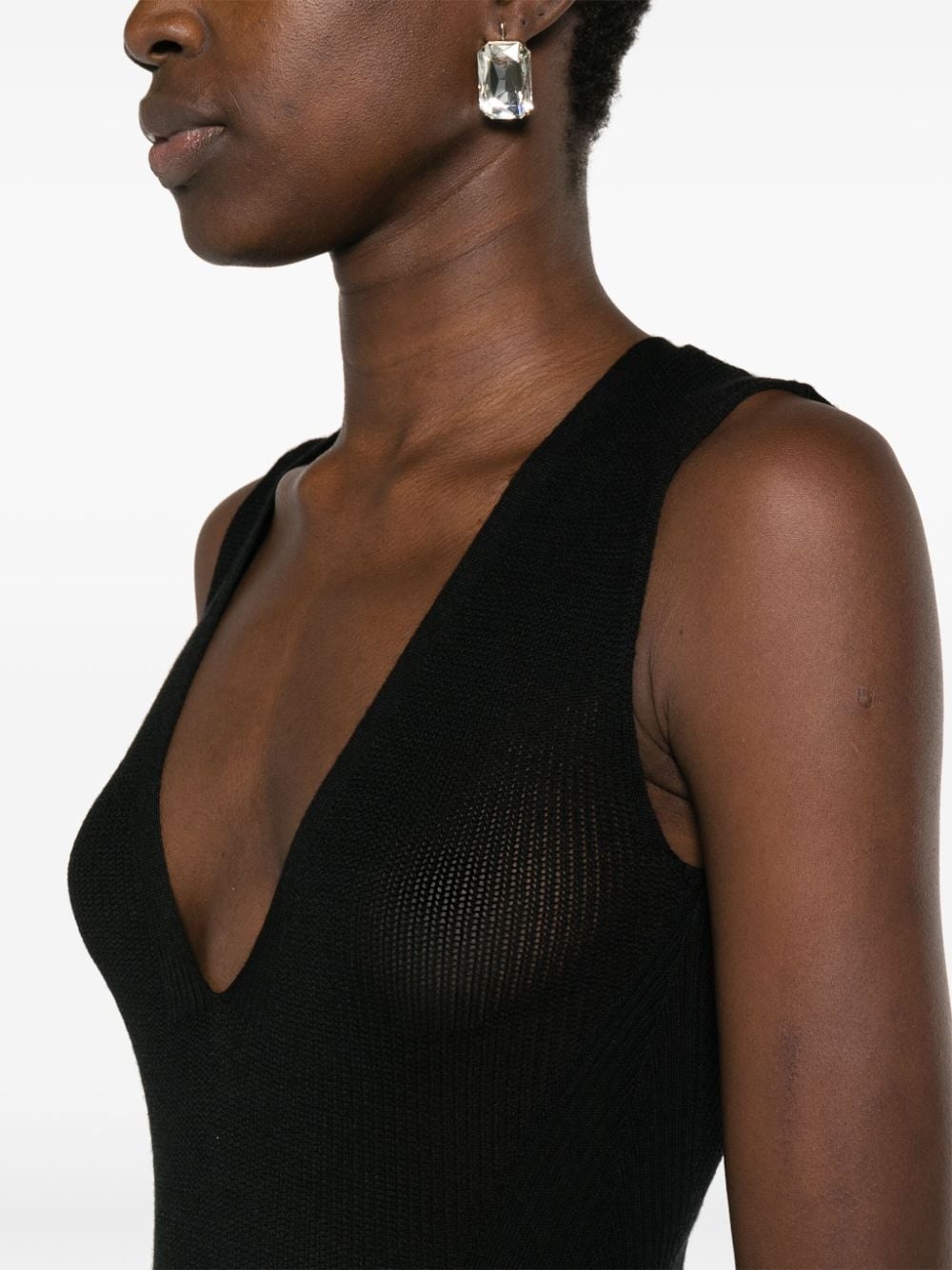 V-neck ribbed bodysuit - 5