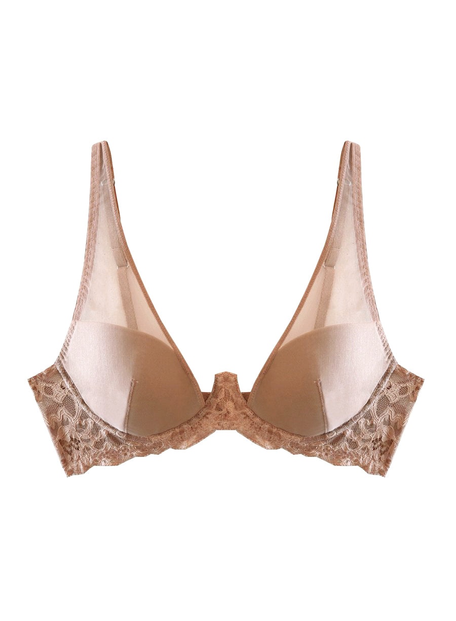 Charlotte Sheer Overlay Demi Bra - 3