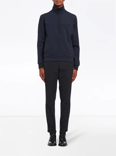 Prada technical fleece zip-up cardigan outlook