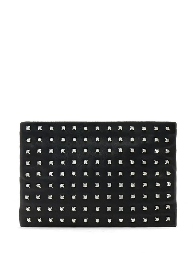 Bettina studded zip clutch bag 1