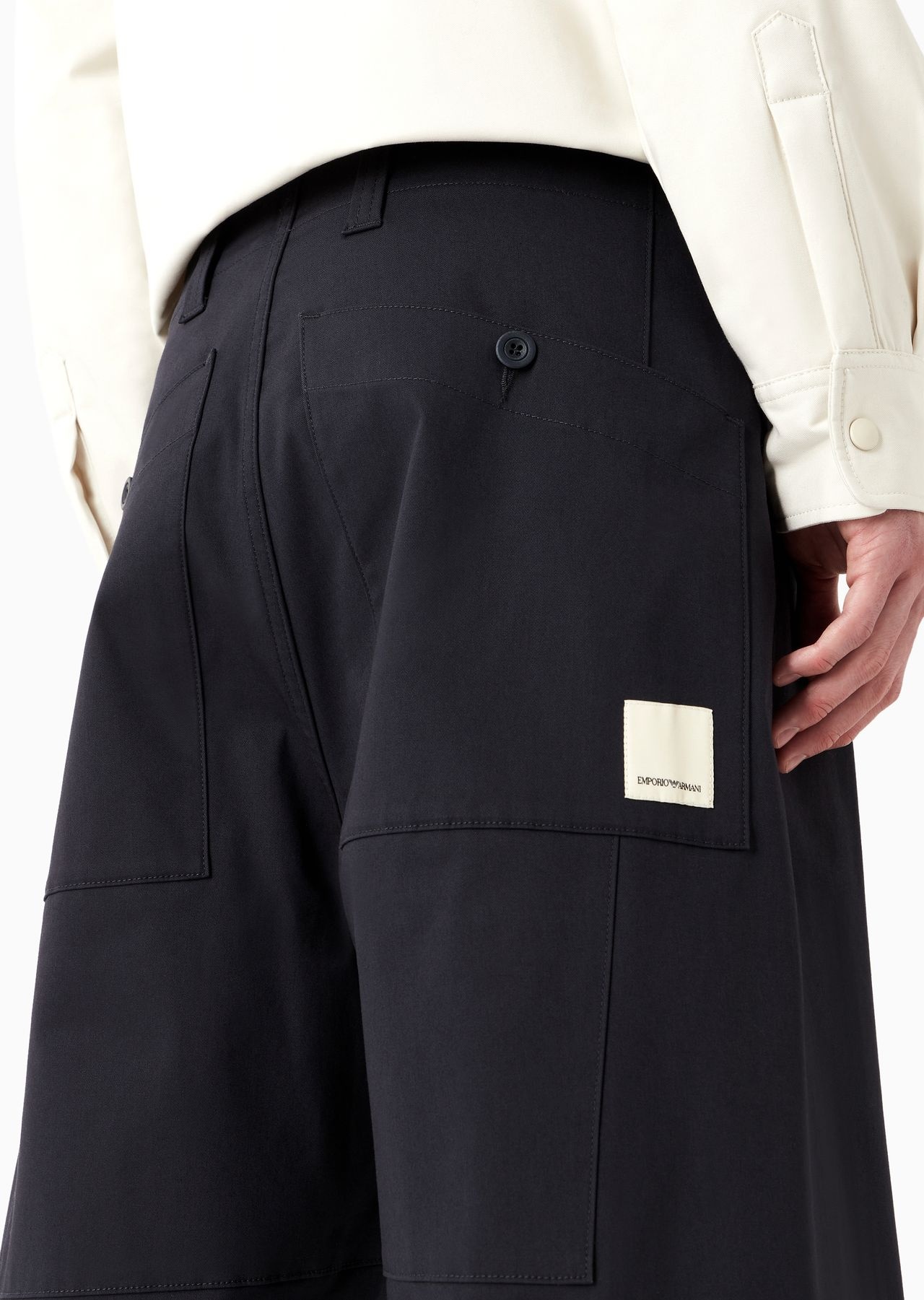 ASV Capsule organic gabardine wide trousers with darts - 5