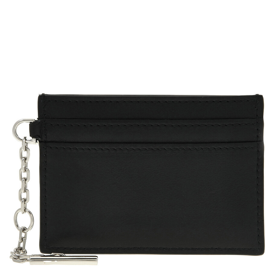 Alexander Mcqueen Black / Silver Ladies T-Bar Card Holder - 4