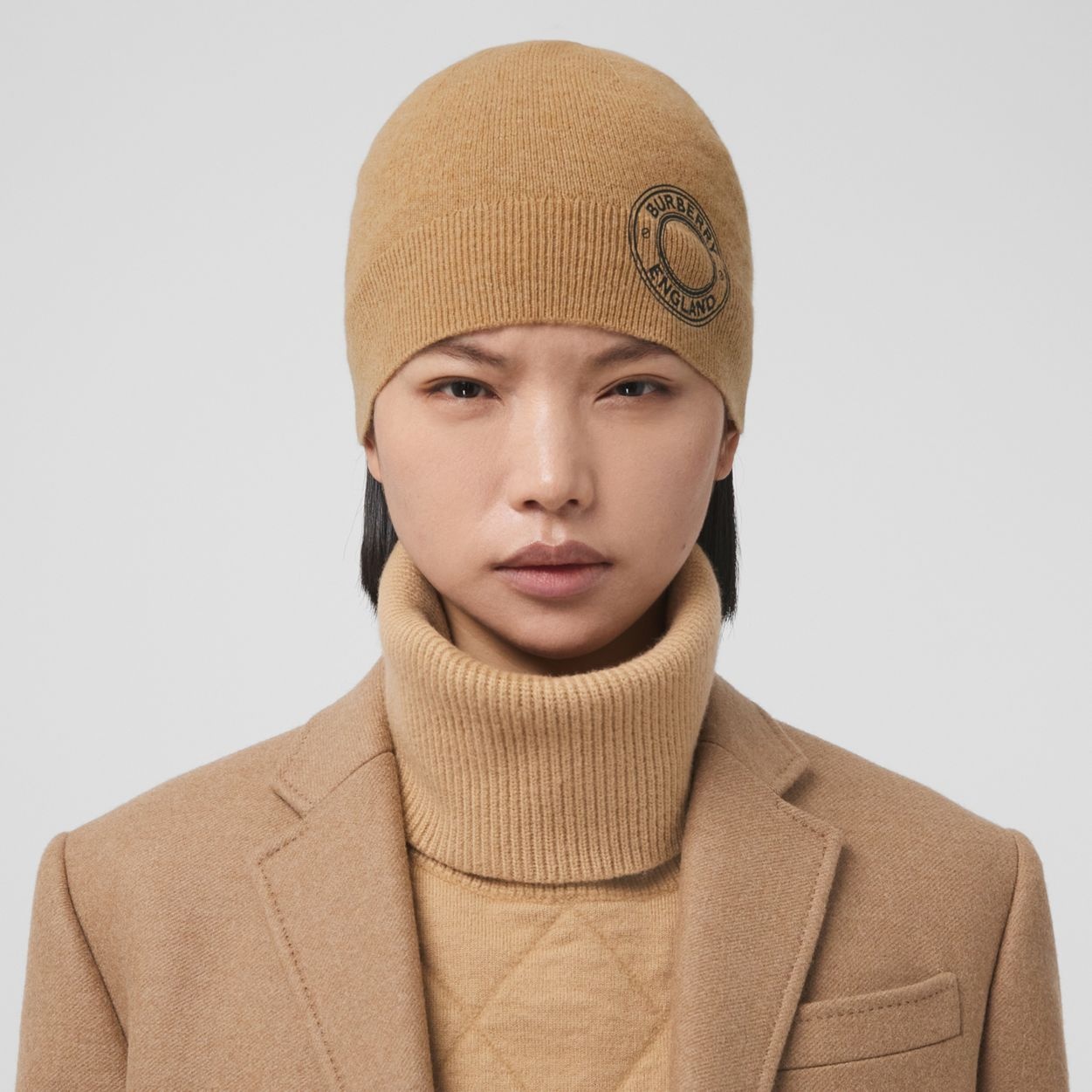 Logo Graphic Cashmere Blend Beanie - 3