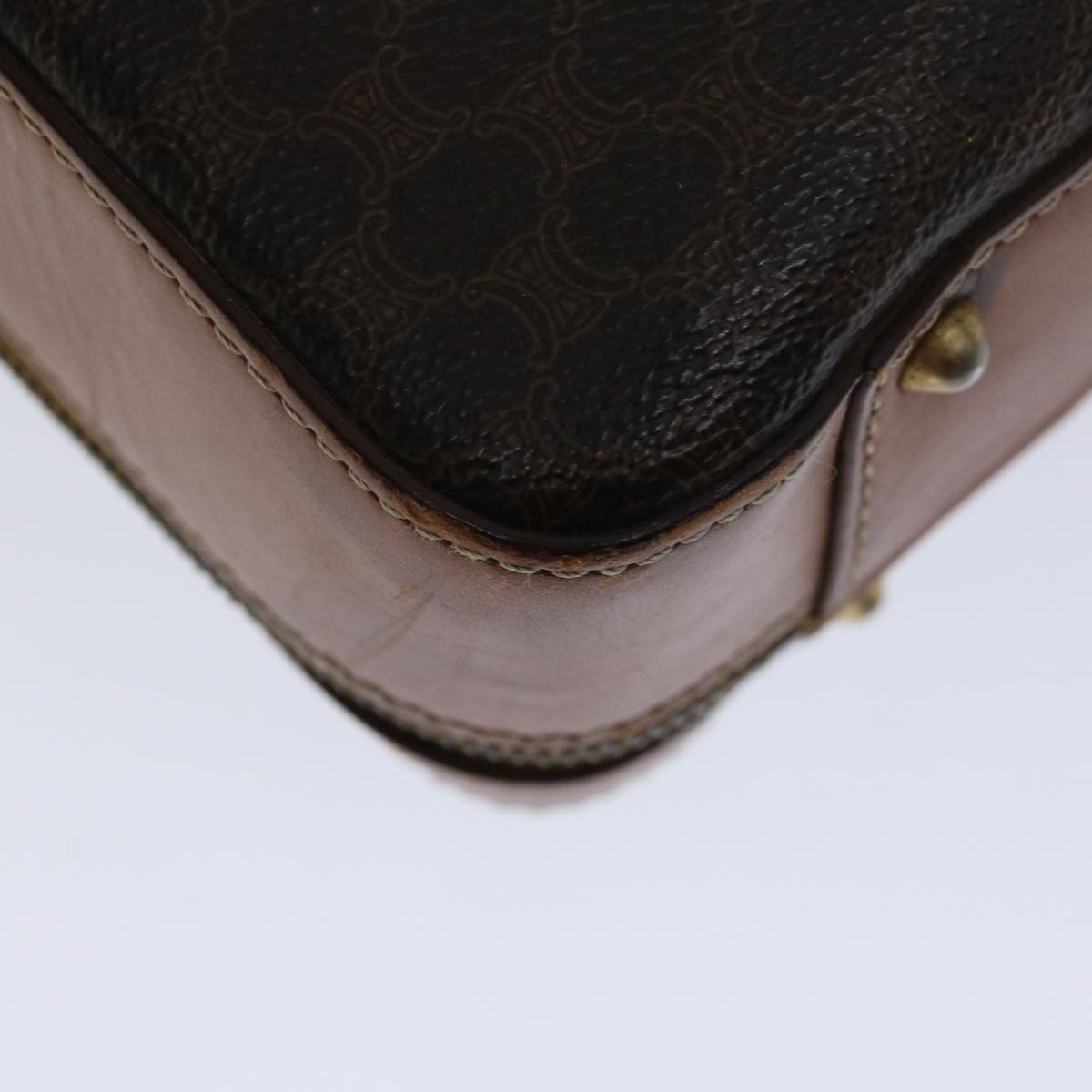 CELINE Macadam Canvas Hand Bag Pvc Brown - 11