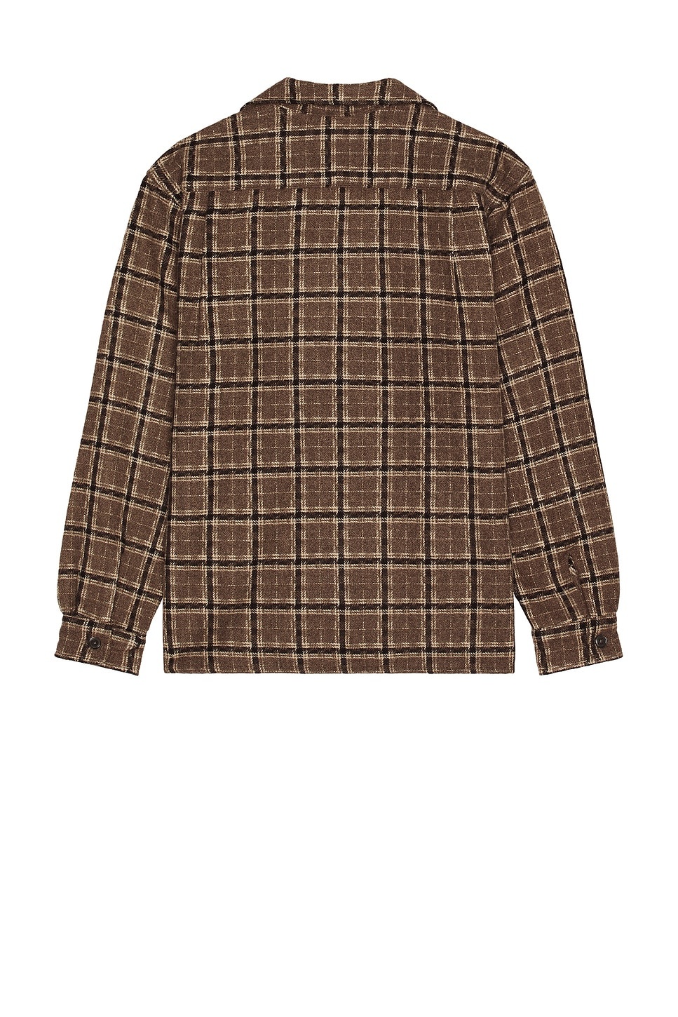Open Collar Flannel Check Shirt - 2
