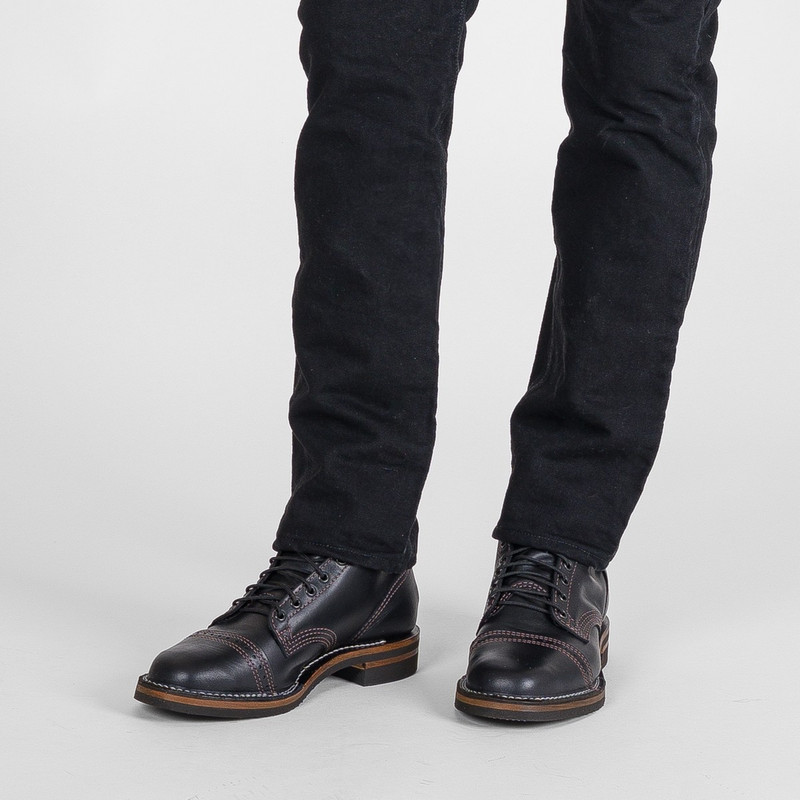 Iron Heart IHWE-GLMN-BLK Iron Heart Int'l x Wesco® - 7" Domain Toe Cap Boot - Black Tie. The "Guildsman" outlook