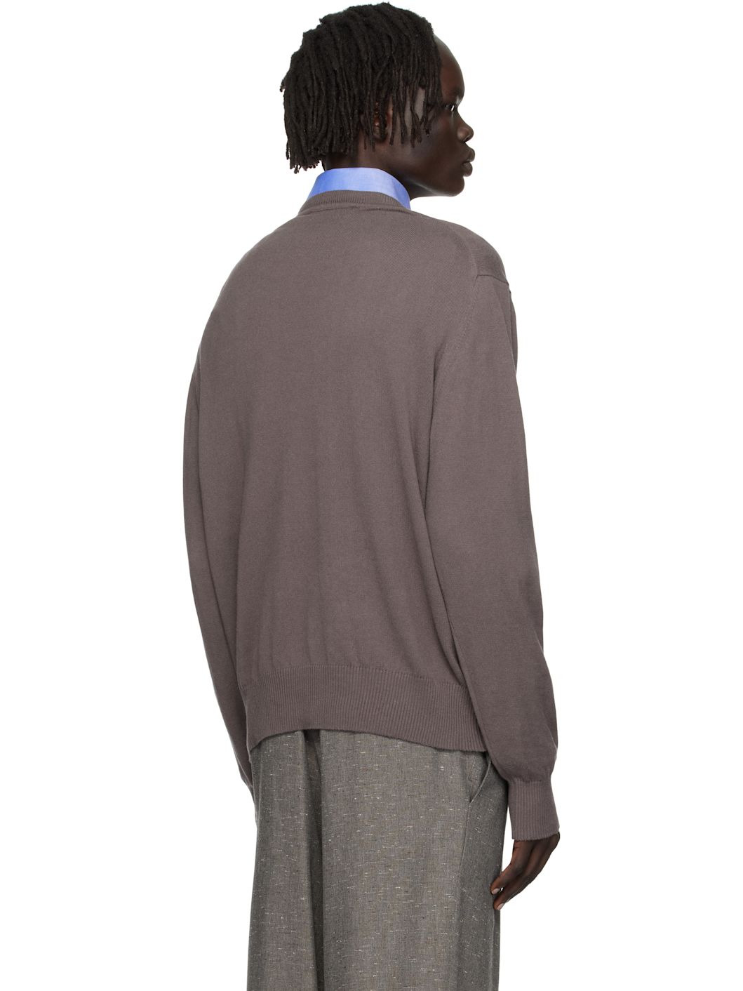 Brown Alex Round Neck Sweater - 3