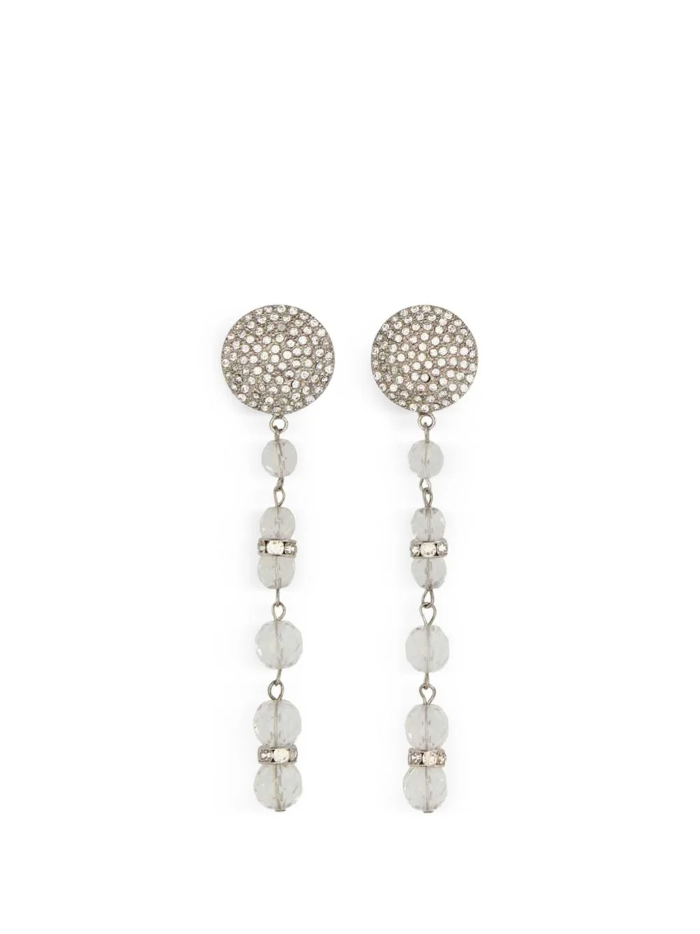 crystal-embellished drop earrings - 1