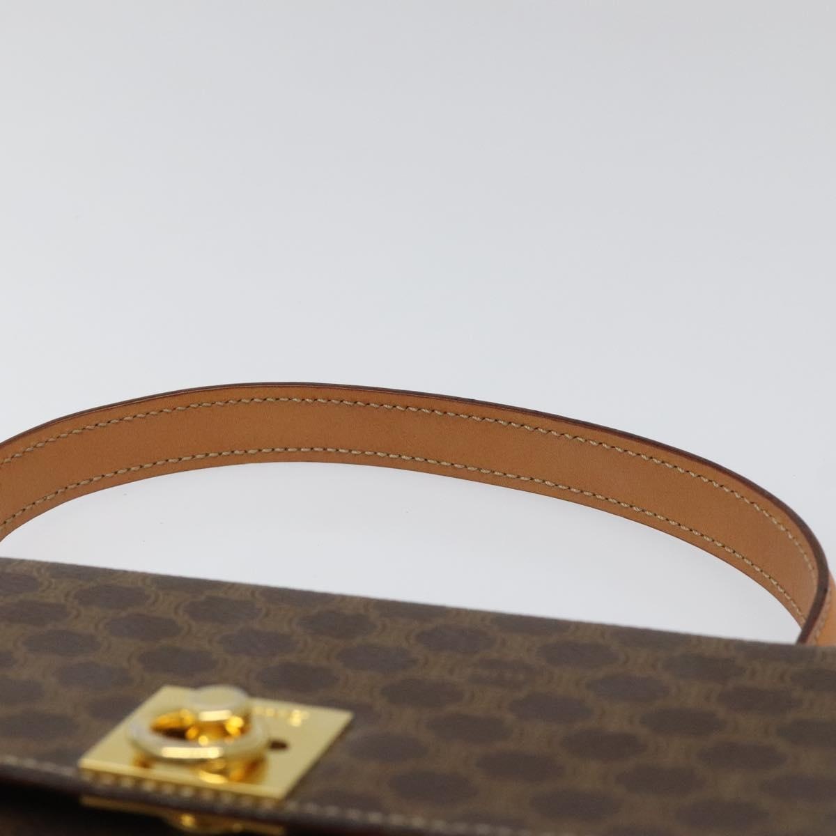 CELINE Macadam Canvas Hand Bag Pvc Leather Brown - 8