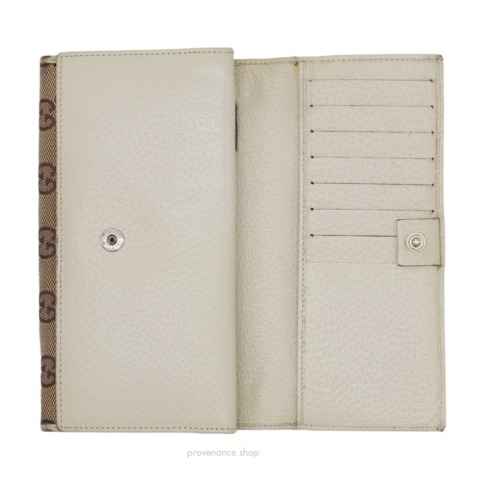 Gucci GG Canvas Long Wallet - White - 8