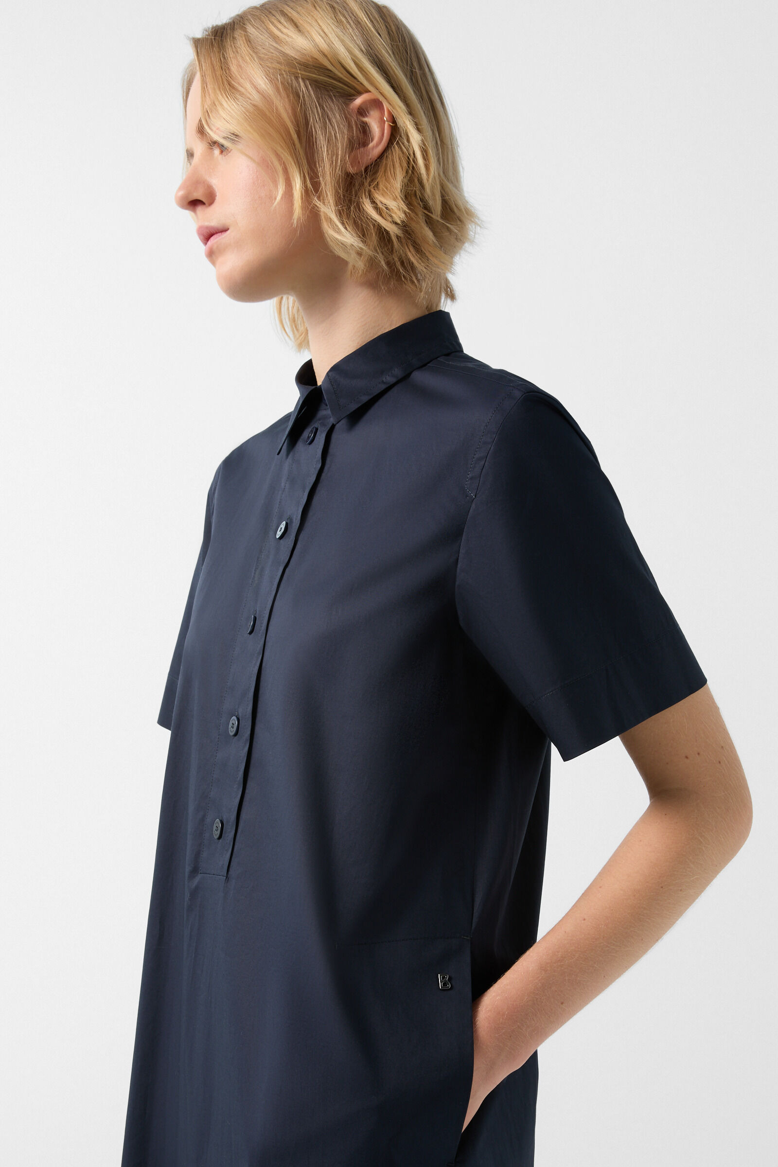 Ashlyn shirt dress in Navy blue - 5
