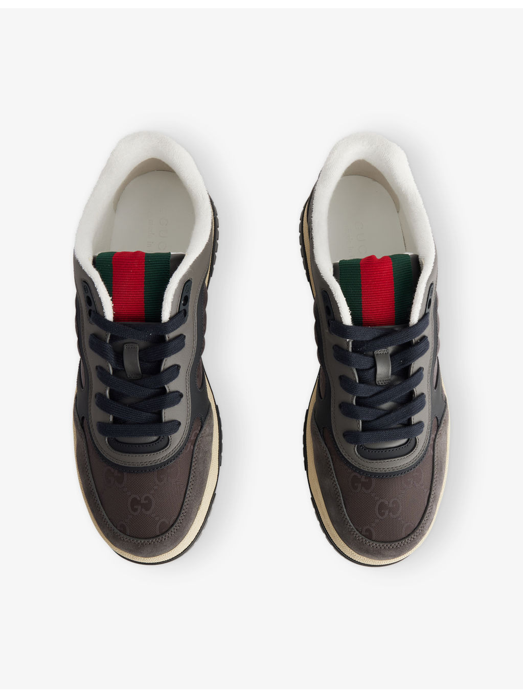 Re-Web Leather and Mesh Low-Top Trainers - 2