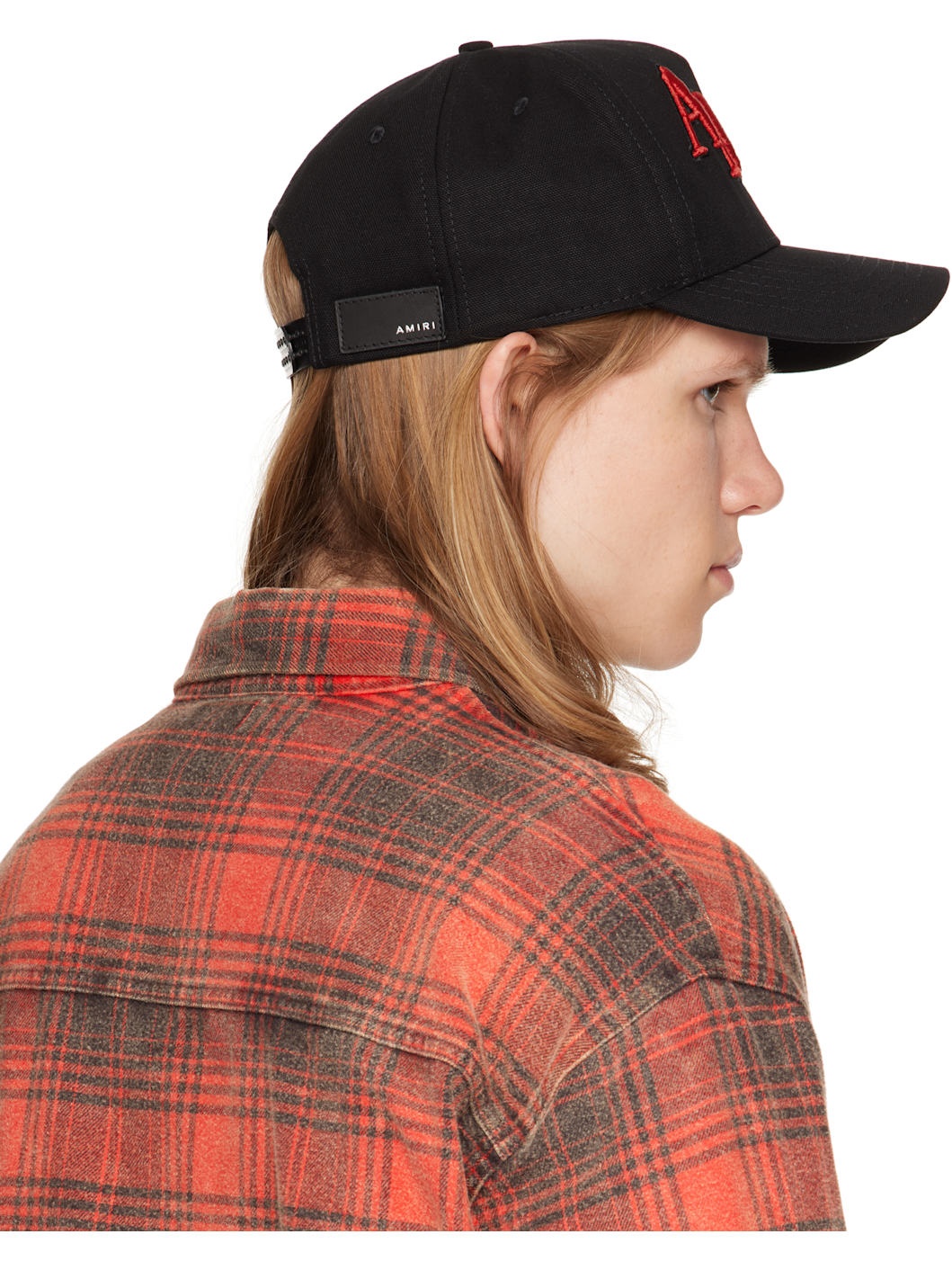 Black Staggered 'AMIRI' Canvas Cap - 3