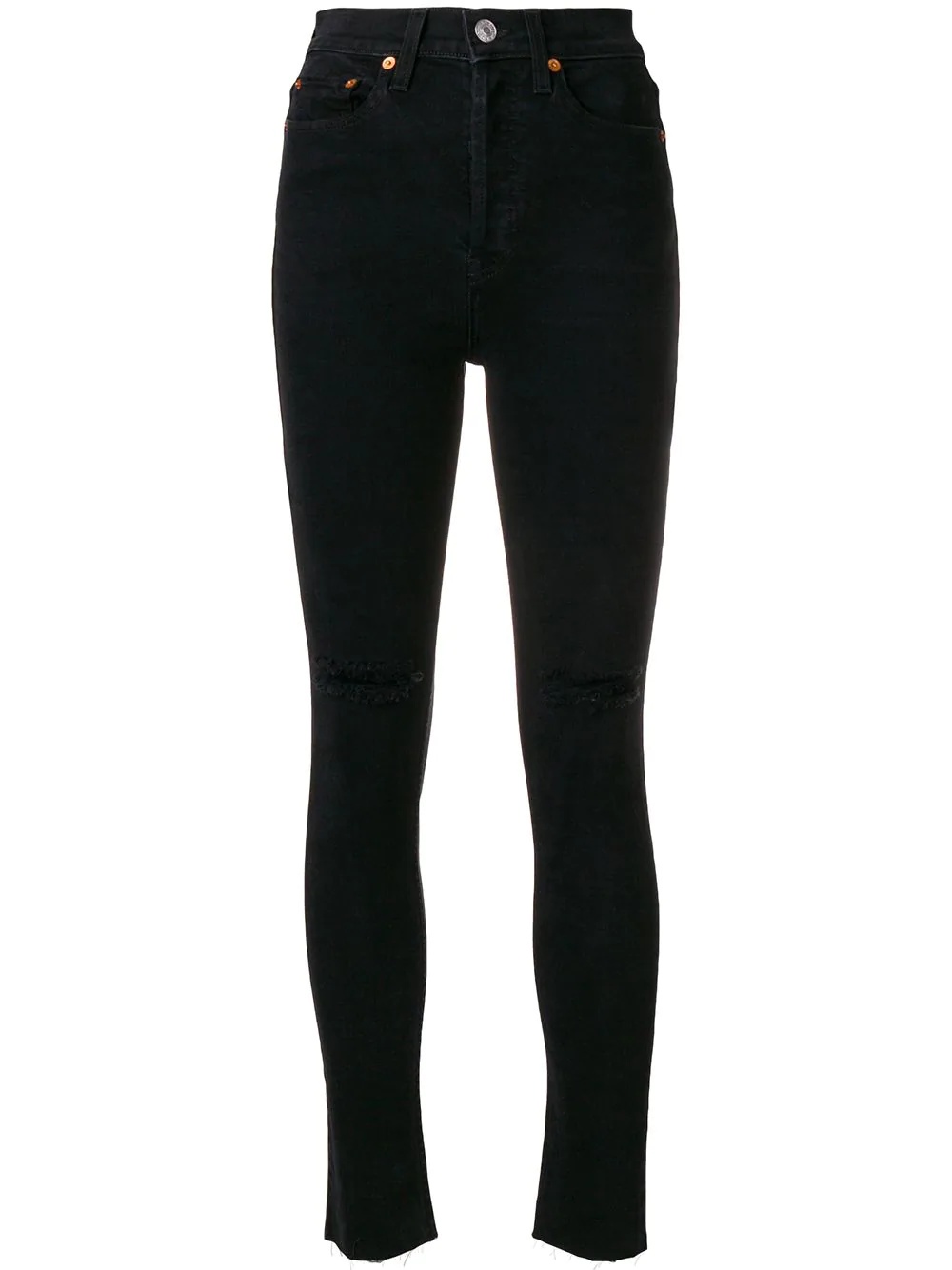 high rise ankle crop jeans - 1