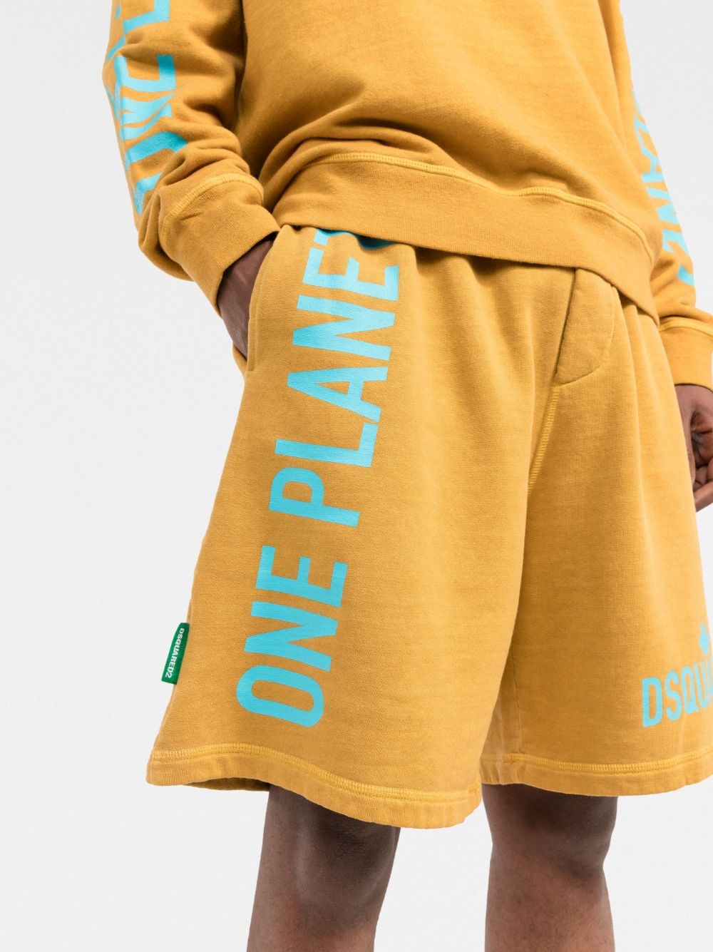 logo-print track shorts - 3