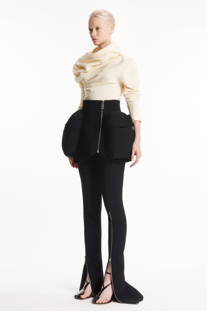 A.W.A.K.E. MODE BASQUE TROUSERS WITH ZIPS AND LARGE POCKETS BLACK outlook