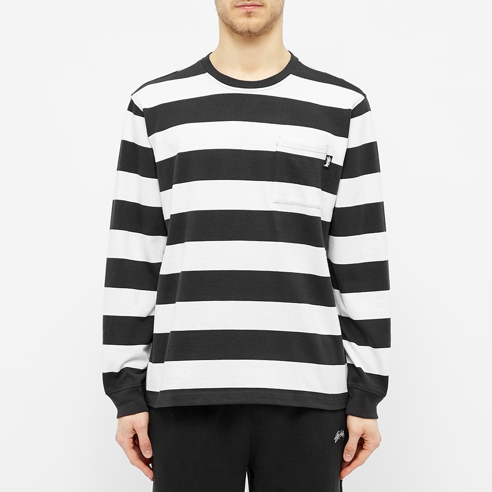 Stussy Long Sleeve Classic Stripe Crew Tee - 3