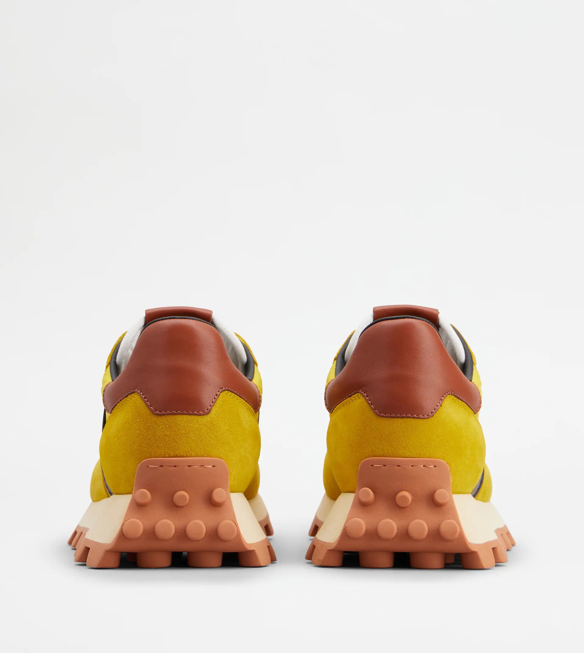 SNEAKERS TOD'S 1T IN SUEDE AND FABRIC - YELLOW, BLACK, BROWN - 3