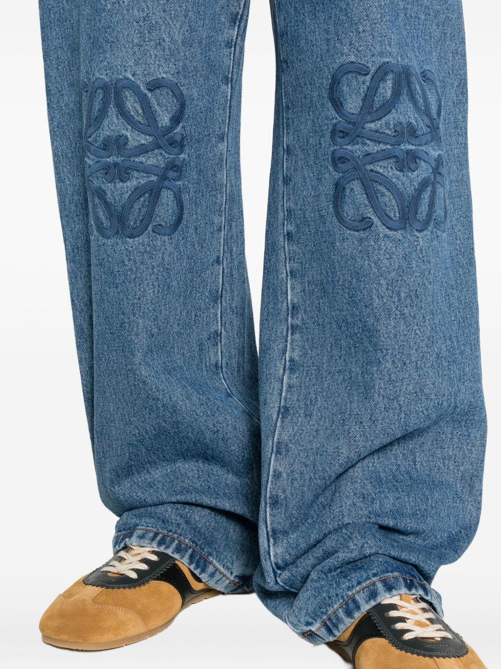 Anagram-embroidery jeans - 5