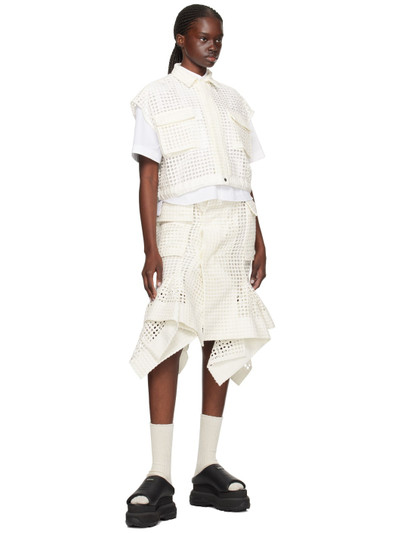 sacai Off-White Handkerchief Midi Skirt outlook