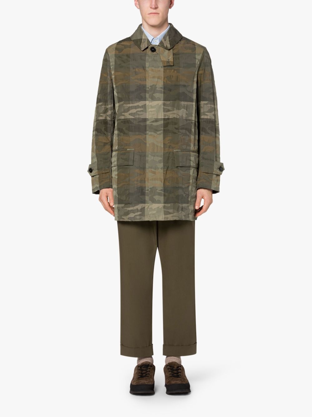 A-LINE TORRENTIAL MILITARY CAMO COTTON BLEND RAINCOAT - 2