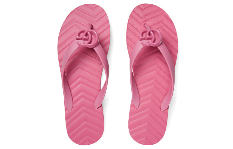 (WMNS) Gucci Chevron Thong Sandal 'Pink' 655463-J8710-5609 - 4