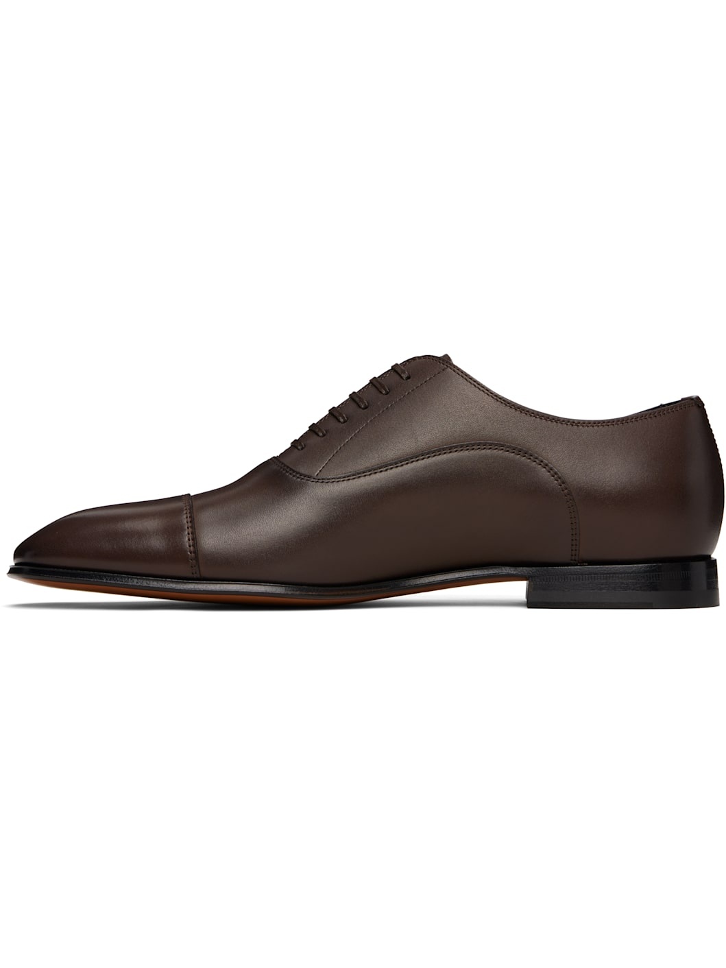 Brown BECKHAM Edition Polished Leather Oxfords - 3