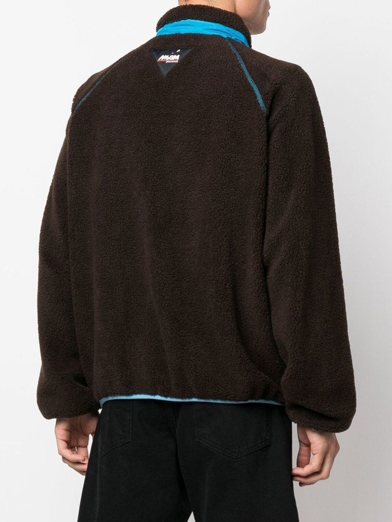 logo-patch fleece jacket 4