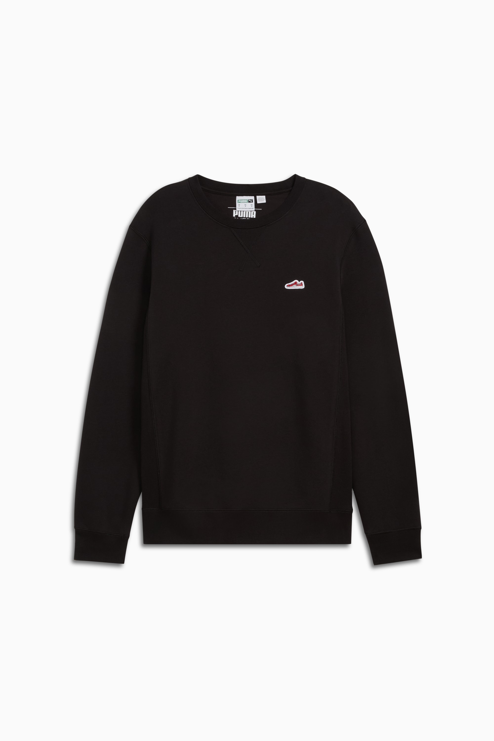 Suede Logo Men's Crew Neck Sweatshirt - 1