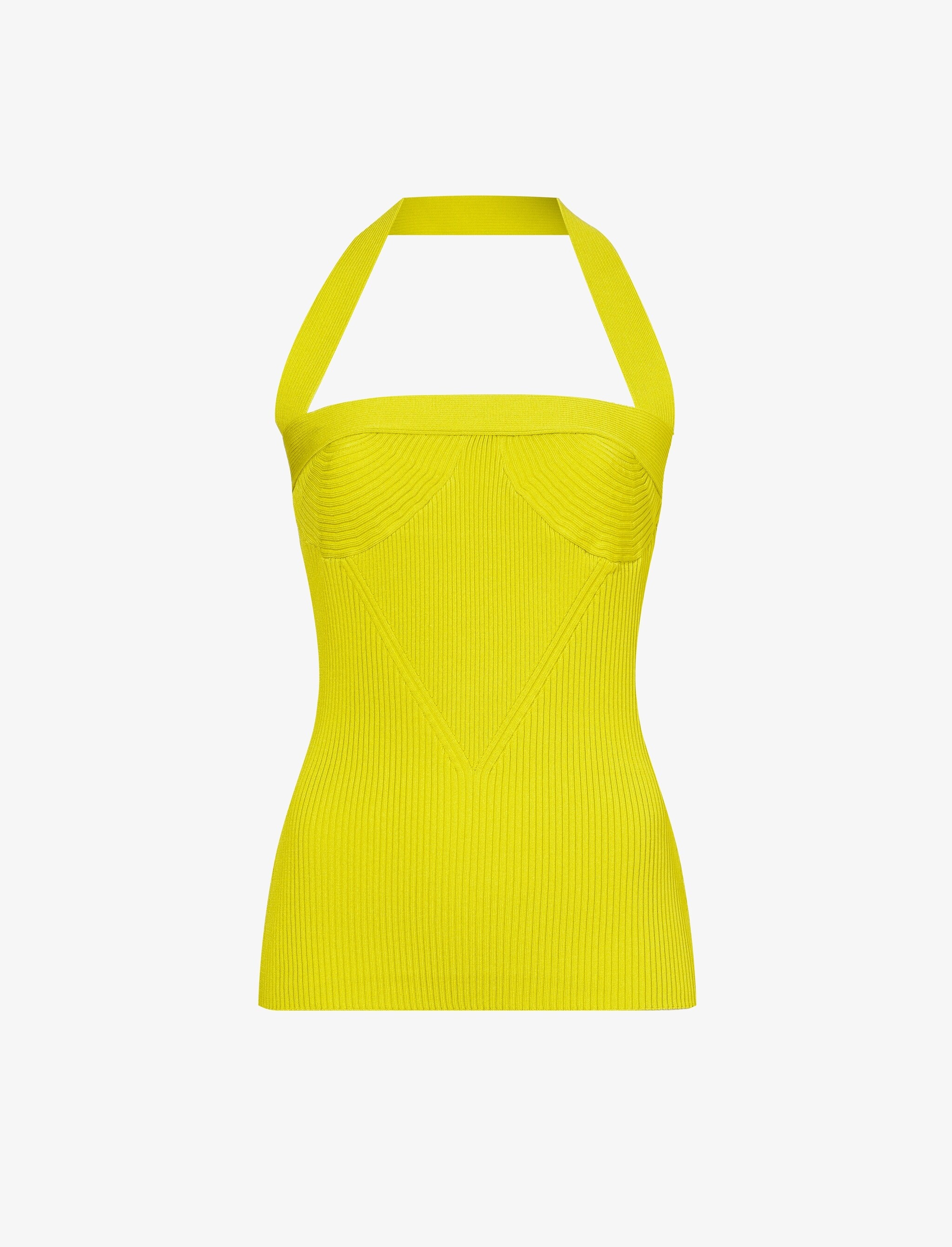 Clean Viscose Knit Halter Top - 1