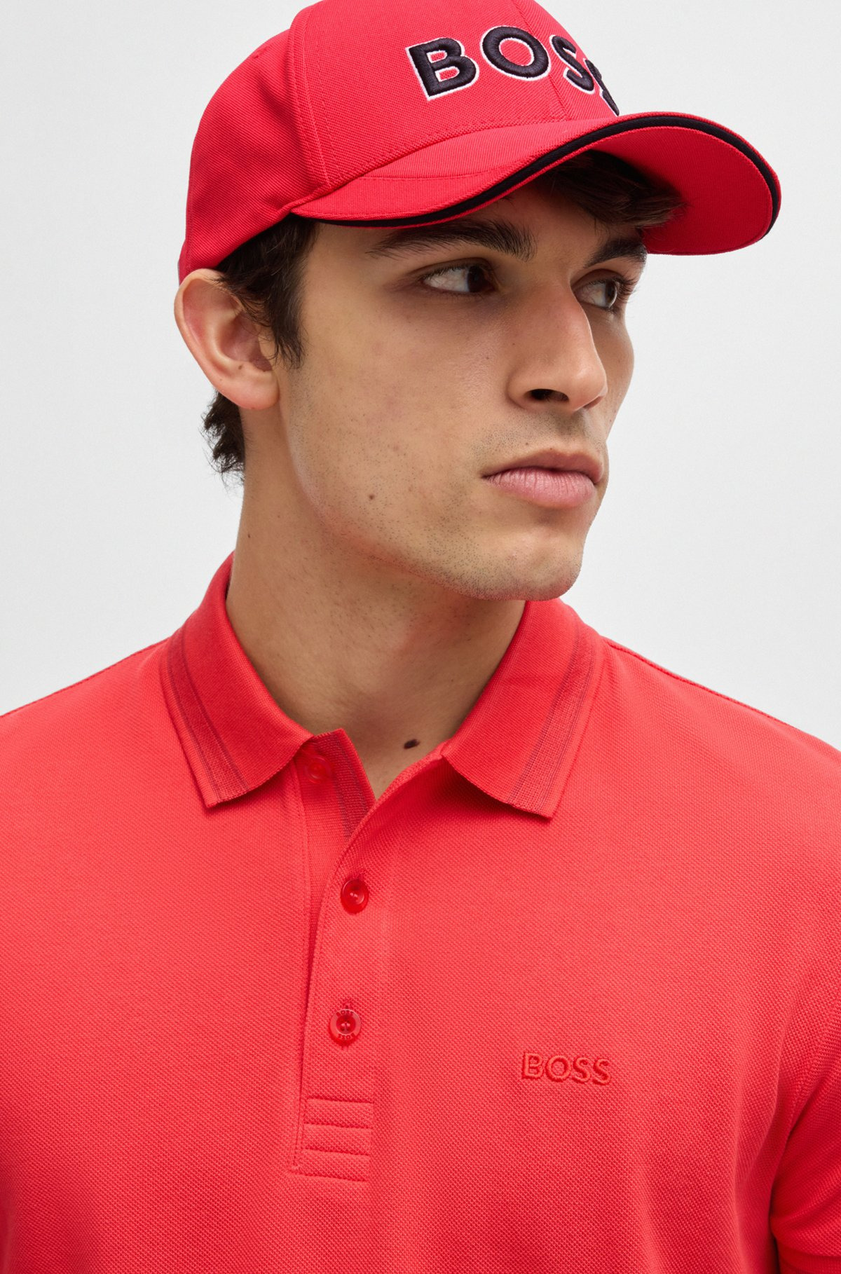 KNITTED-PIQUÉ SIX-PANEL CAP WITH EMBROIDERED LOGO - 4