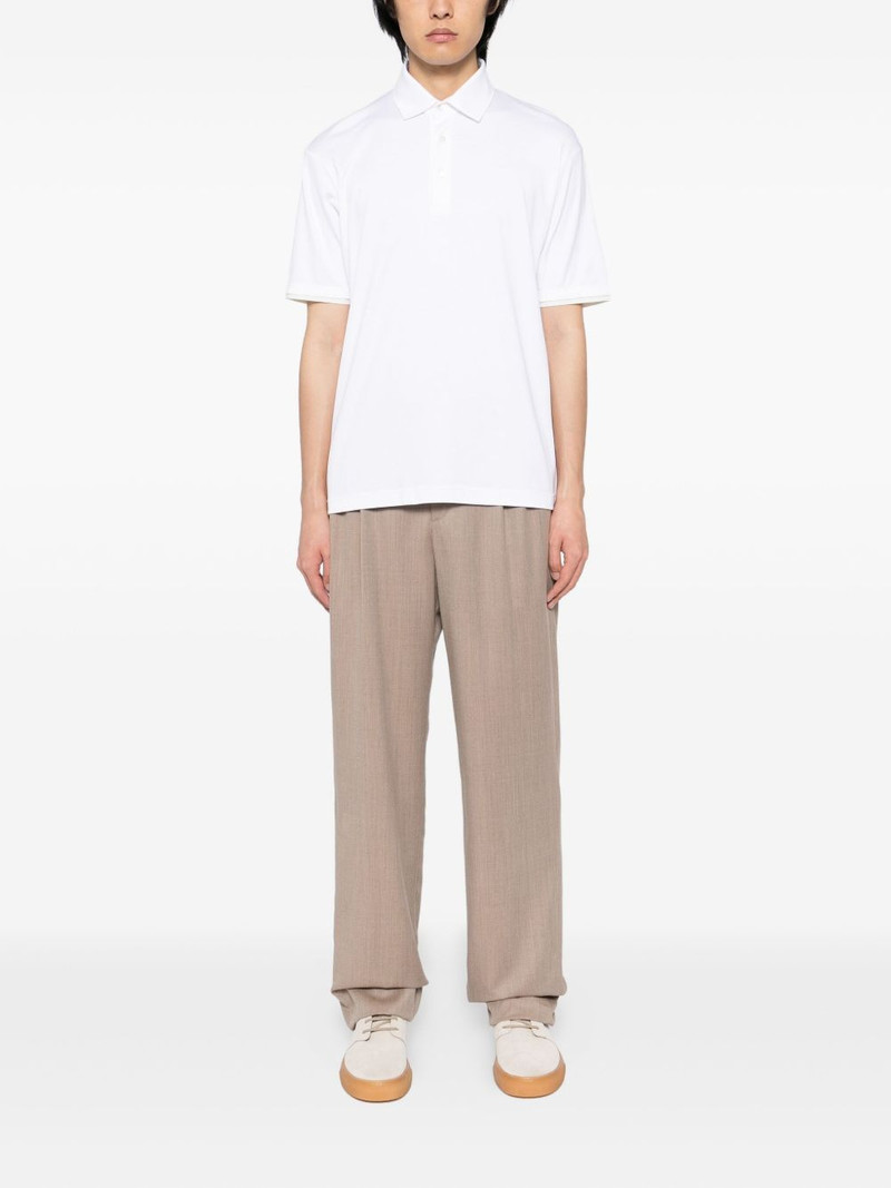 Herno layered-sleeve cotton polo shirt outlook