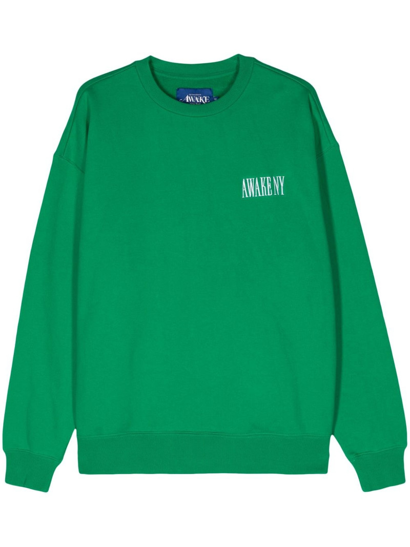 logo-embroidered cotton sweatshirt 1