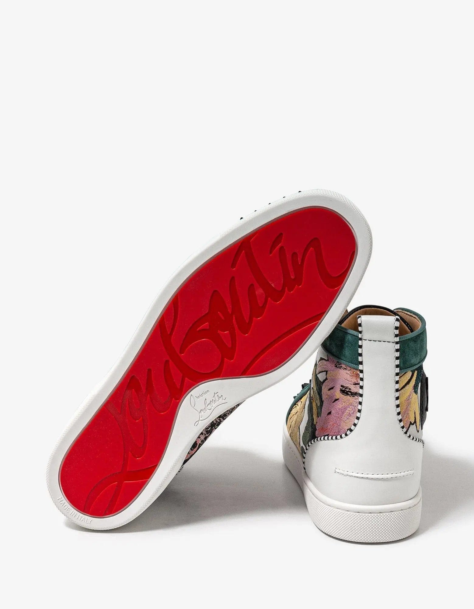 Christian Louboutin Lou Spikes Orlato Hanabi Floral Print High Top Trainers - 3