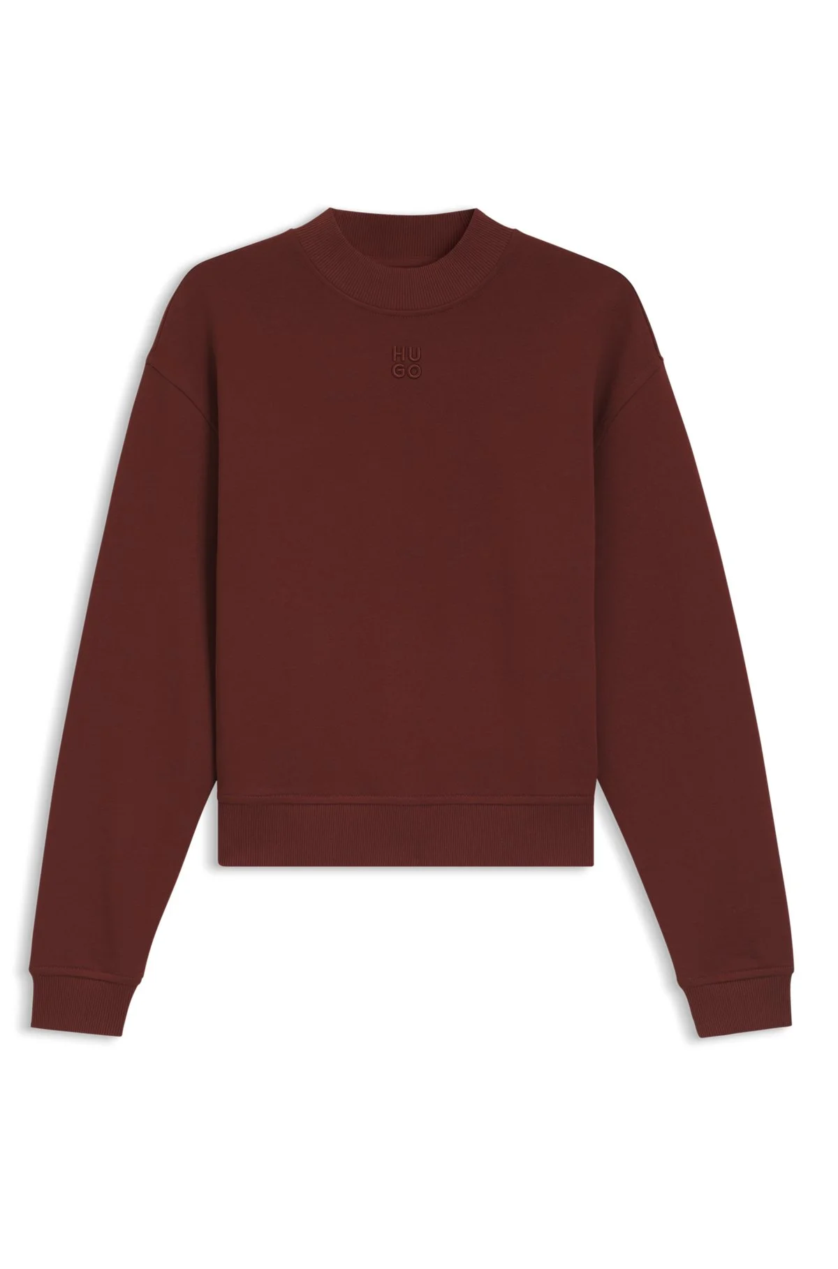 COTTON-TERRY SWEATSHIRT WITH STACKED-LOGO EMBROIDERY - 1