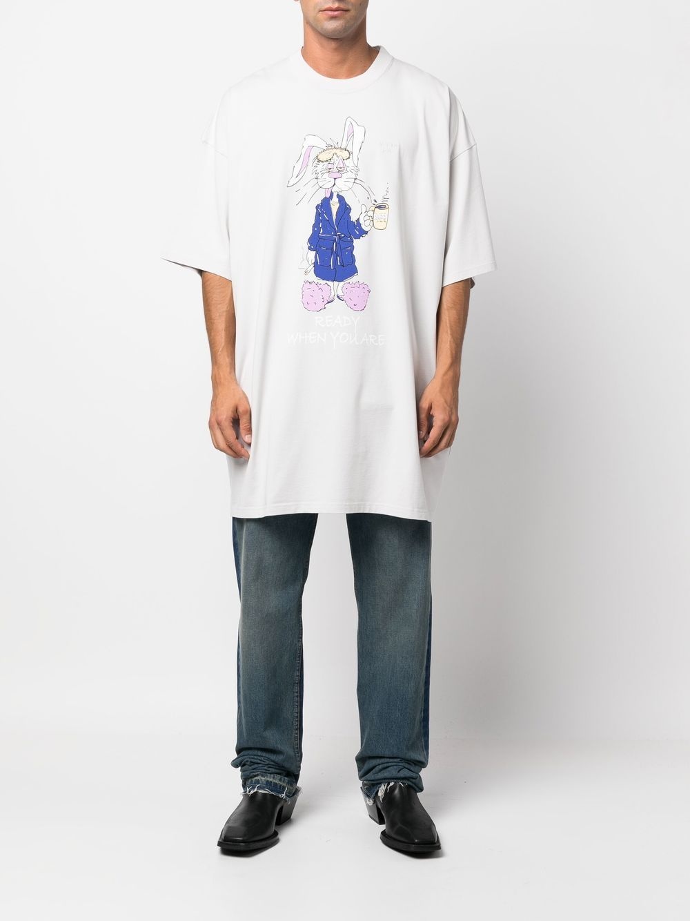 Bunny graphic-print T-shirt - 2