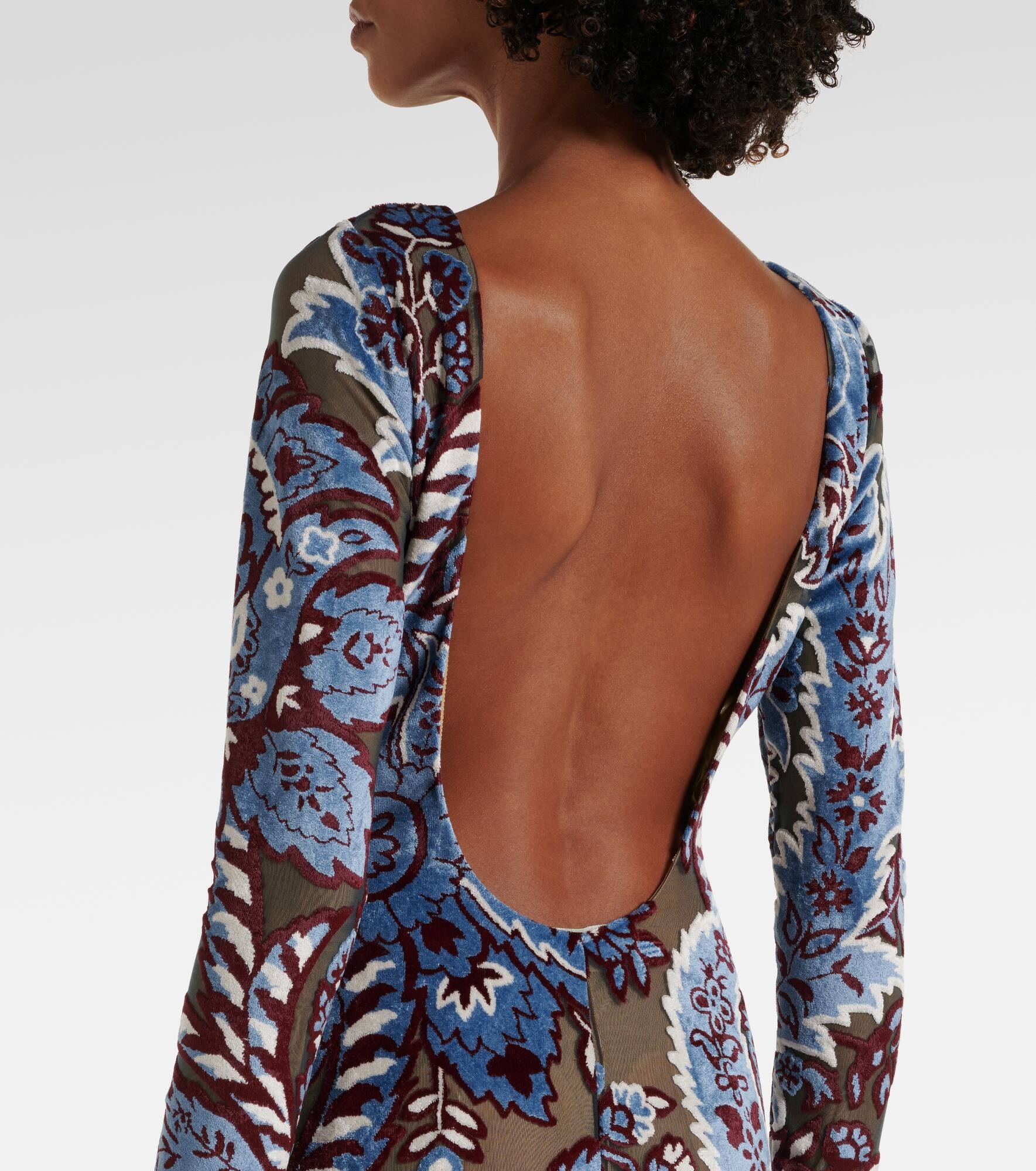 Paisley crêpe jersey maxi dress - 5