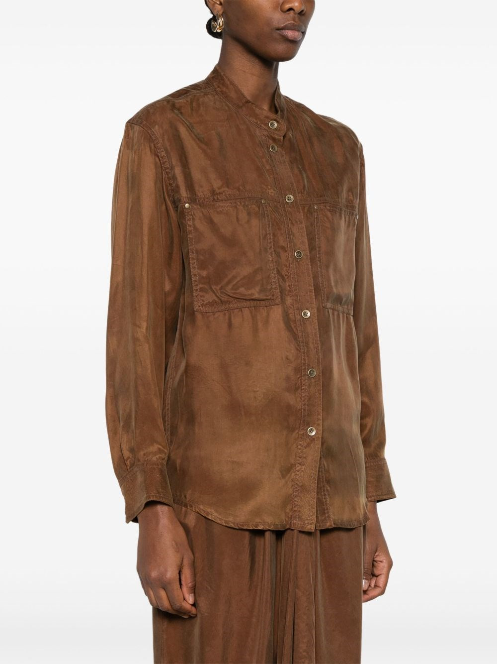 Washed satin shirt - 2